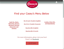Tablet Screenshot of caseysgrillbar.com